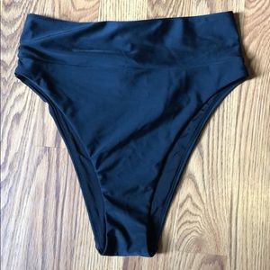 Aerie High Waisted Bikini Bottom Black, S